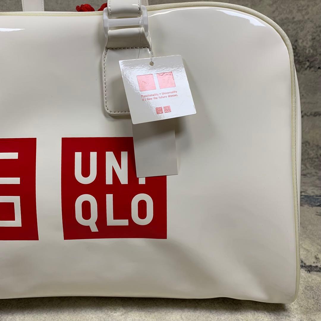 【未使用タグ付き】ユニクロ 錦織圭 ボストンバッグ エナメル ホワイト
