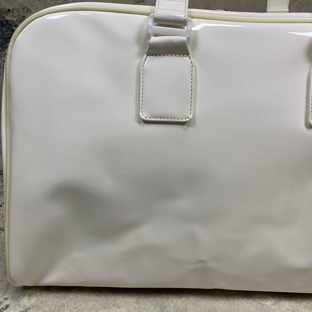 【未使用タグ付き】ユニクロ 錦織圭 ボストンバッグ エナメル ホワイト