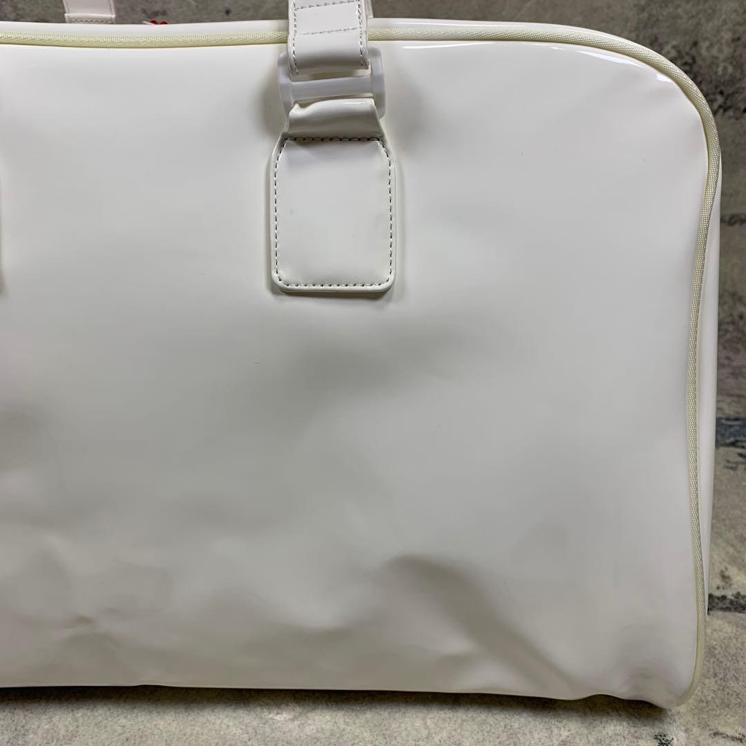 【未使用タグ付き】ユニクロ 錦織圭 ボストンバッグ エナメル ホワイト