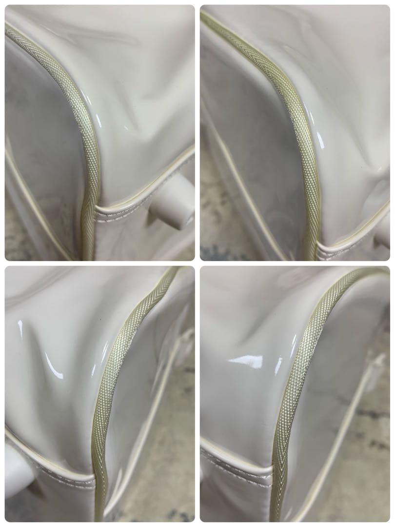 【未使用タグ付き】ユニクロ 錦織圭 ボストンバッグ エナメル ホワイト