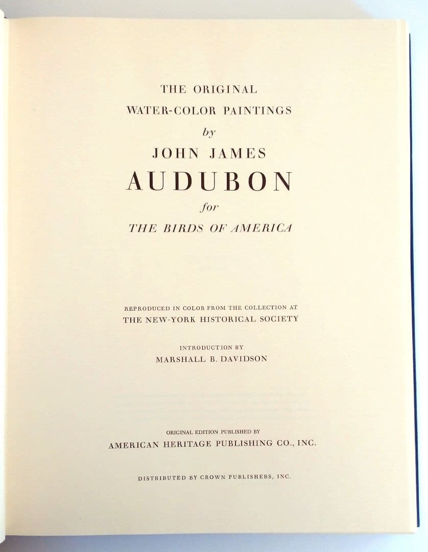 【洋書】「オーデュボンによるアメリカの鳥類のための水彩原画集」函入り2巻セット