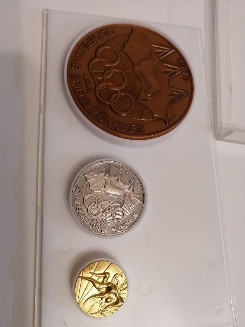 専用 1972年第20回ミュンヘンオリンピック 公式参加メダル 金・銀・銅