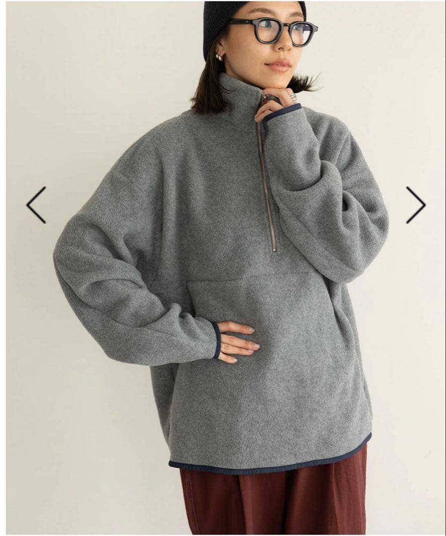 カベサロッソハーフジップフリースプルオーバー