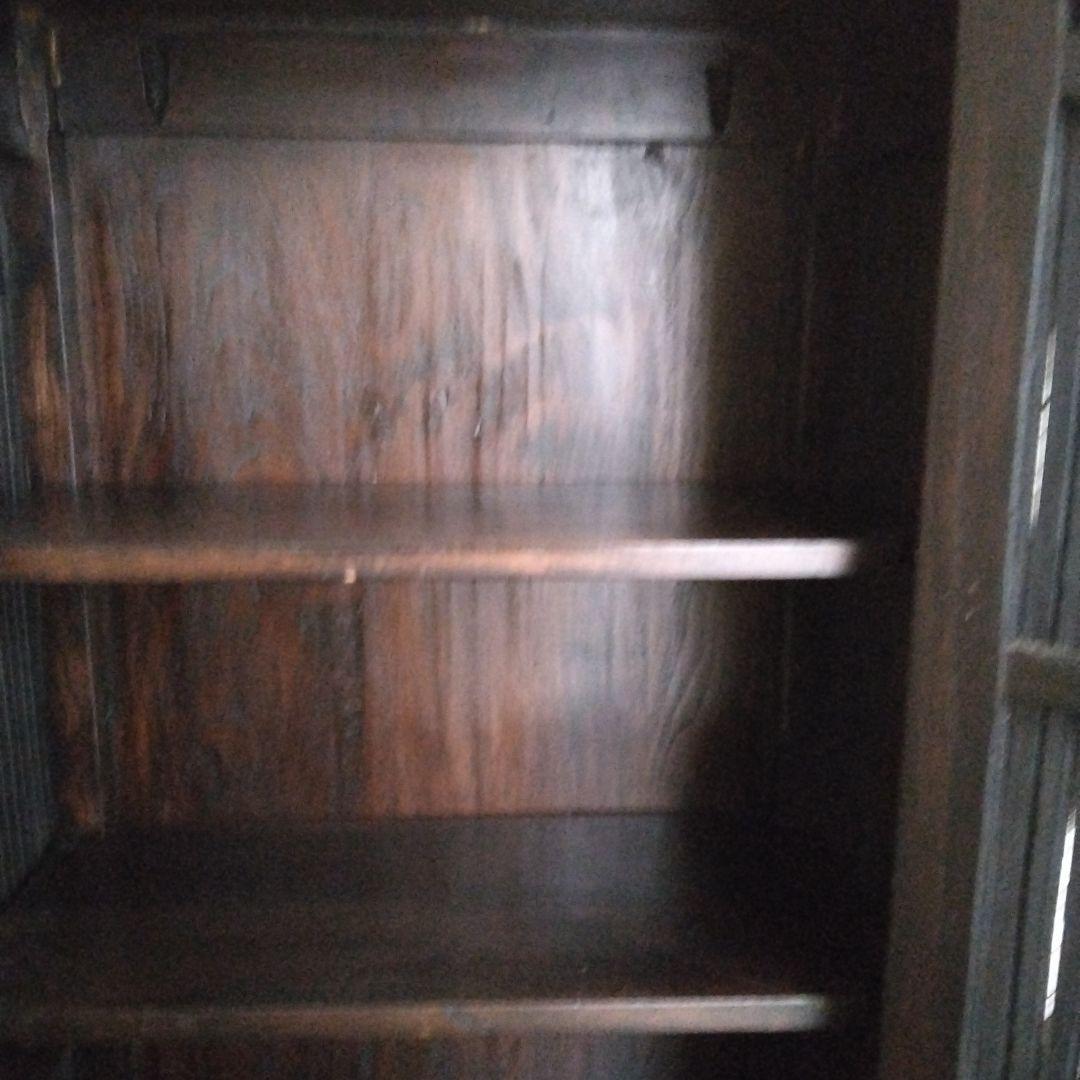 アジアンバンブー収納　木製キャビネット ダークブラウン