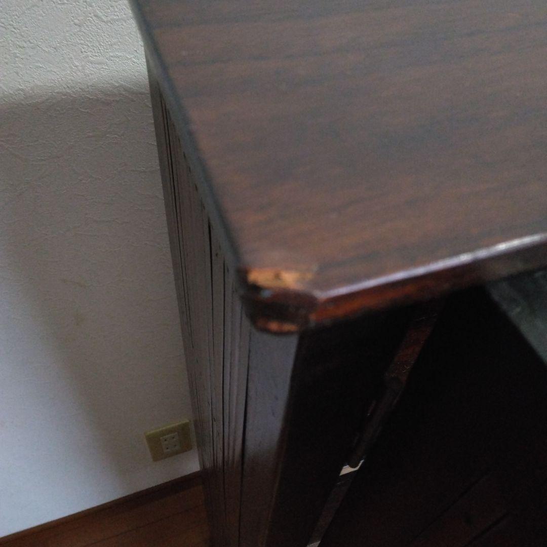 アジアンバンブー収納　木製キャビネット ダークブラウン