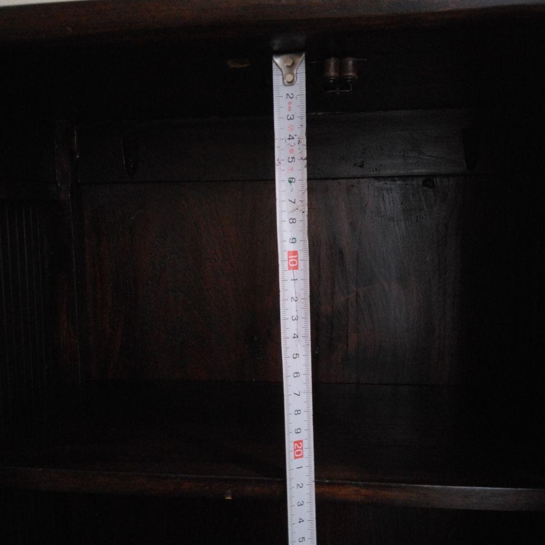 アジアンバンブー収納　木製キャビネット ダークブラウン