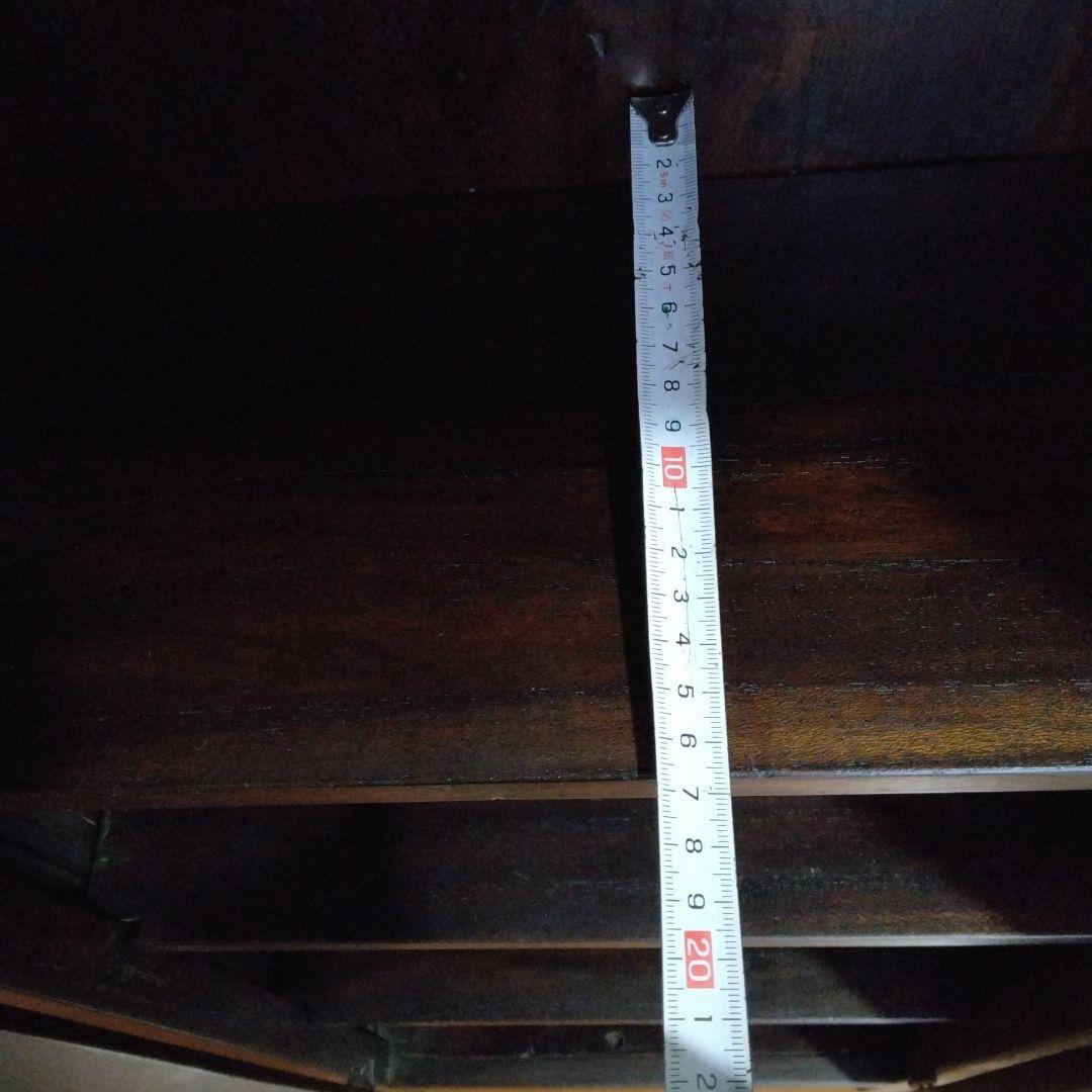 アジアンバンブー収納　木製キャビネット ダークブラウン