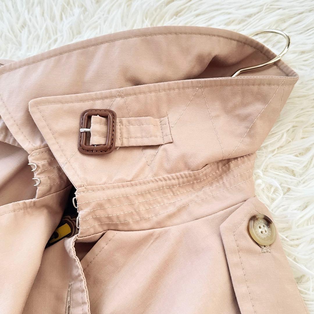 ローレンラルフローレン✨裏地総柄 スカーフ柄 トレンチコート ダブル ベルト M