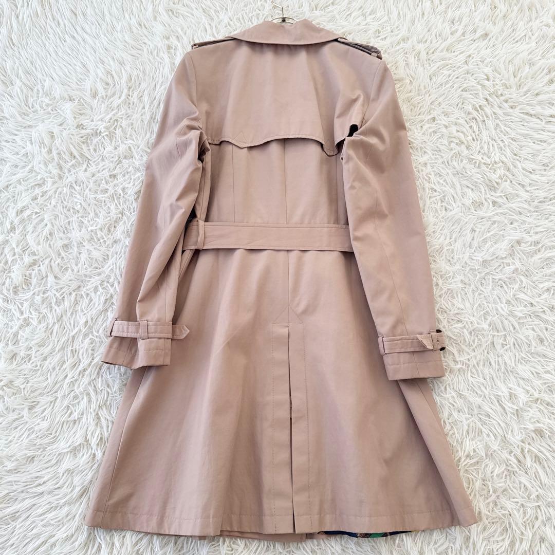 ローレンラルフローレン✨裏地総柄 スカーフ柄 トレンチコート ダブル ベルト M