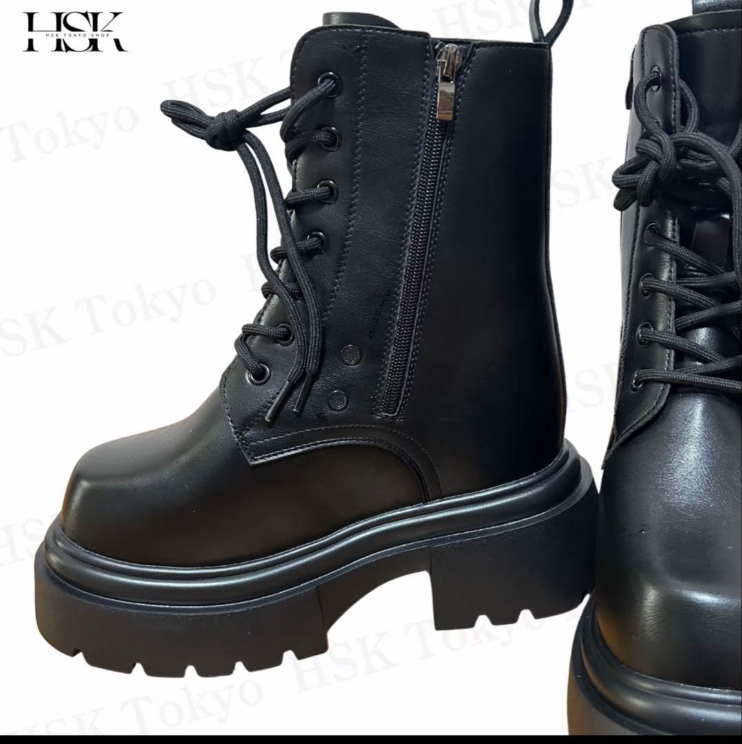 16.5cmヒール ブラックブーツ サイズ23.5～25