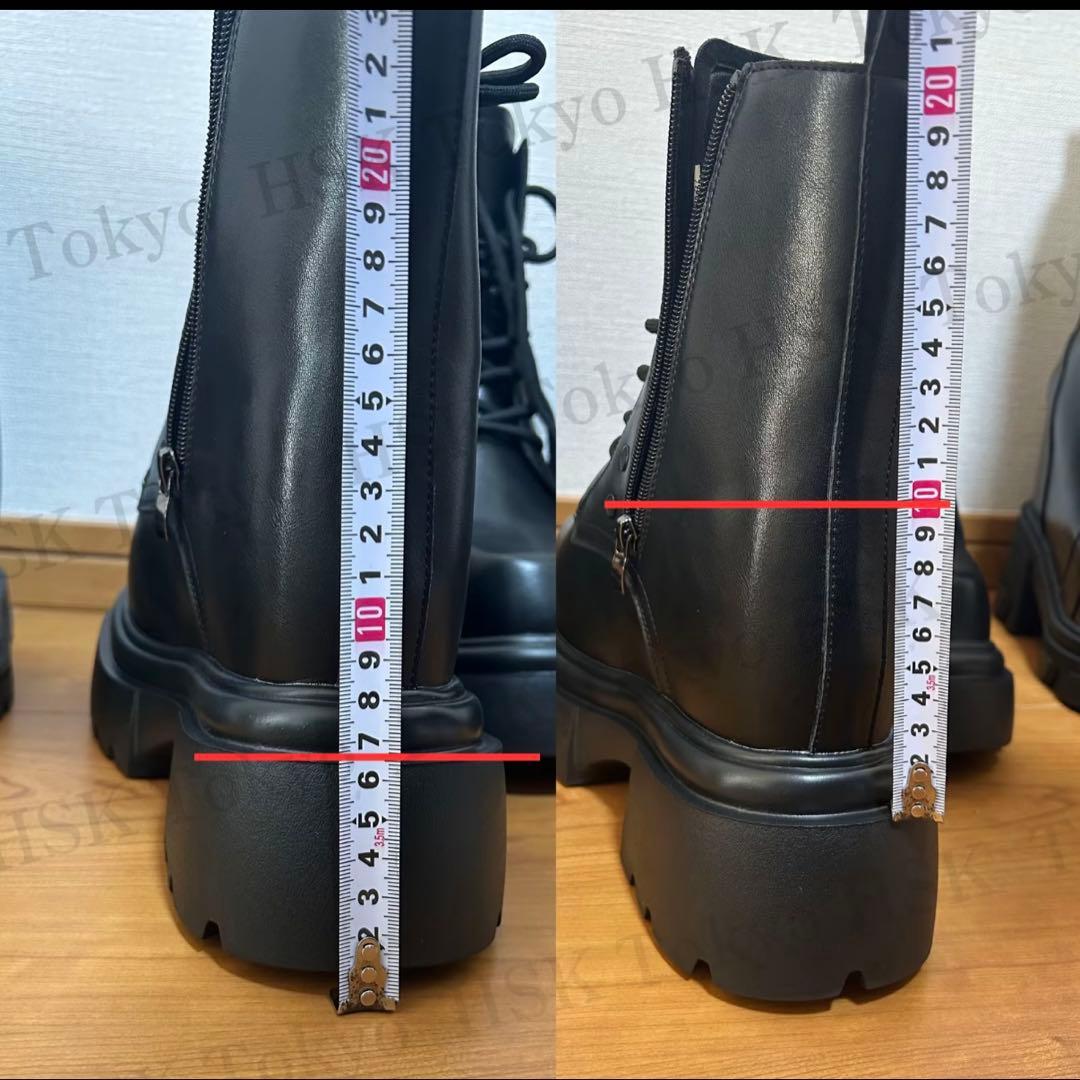 16.5cmヒール ブラックブーツ サイズ23.5～25