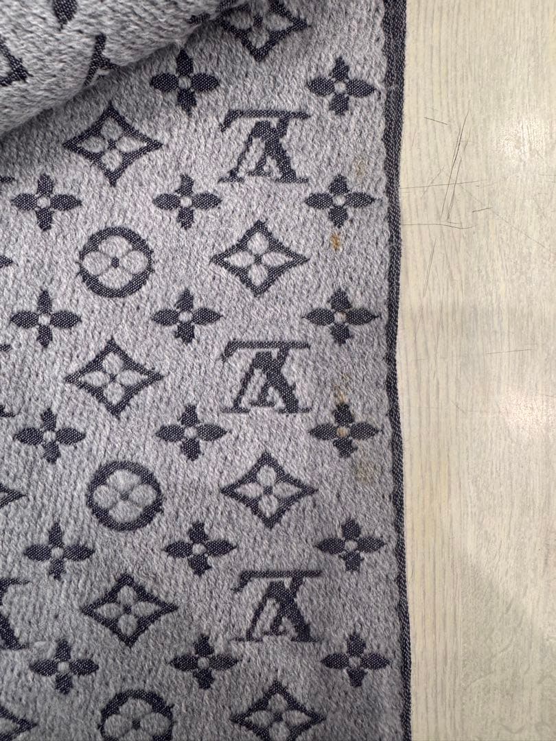 LOUIS VUITTON ウールマフラー グレー　箱付き