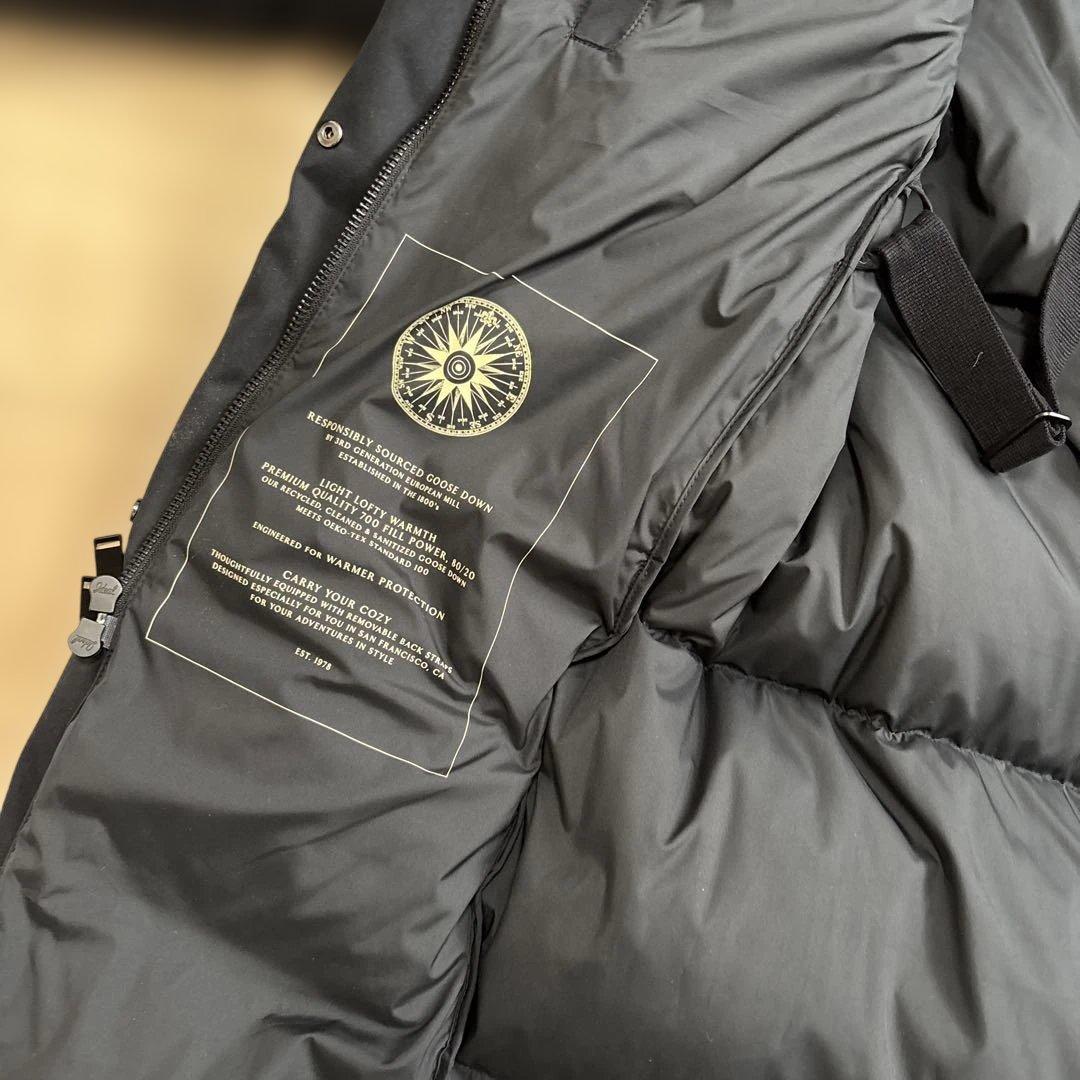 BANANA REPUBLIC ファー付きロングダウンコート　ブラック