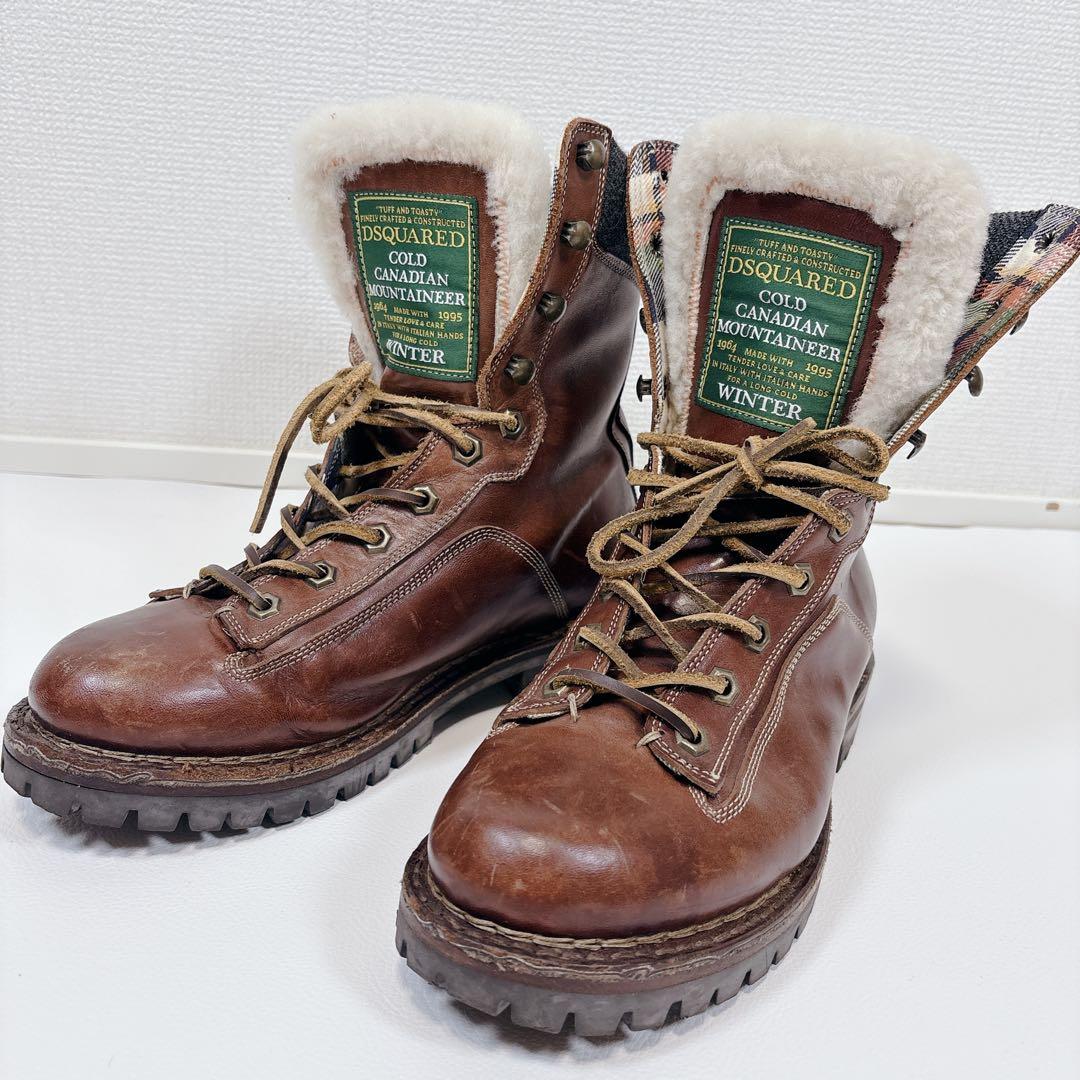 美品✨ DSQUARED2 マウンテンブーツ レザー 本革 ムートン　EU40