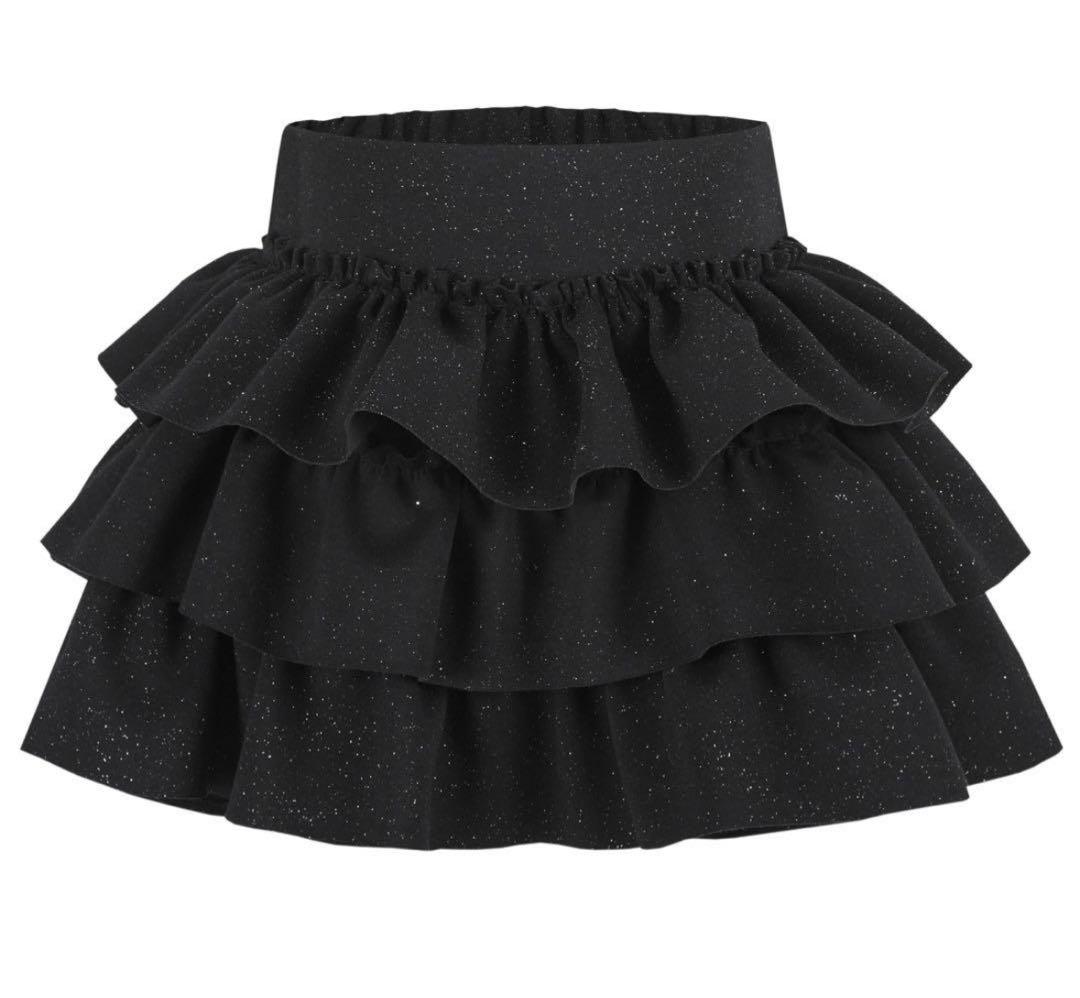 スカート ANDWANG Kirakirafrill culotte mini skirt