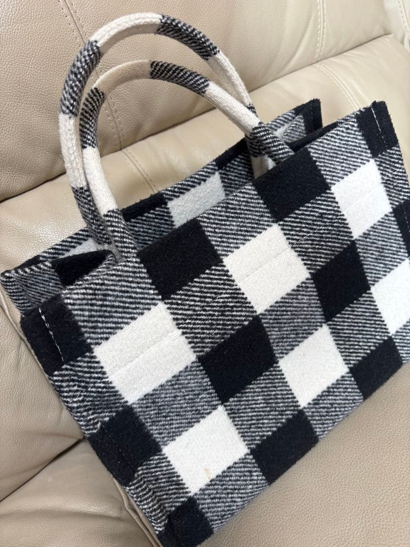 ツルバイマリコオイカワ　ギンガムチェック　バッグ