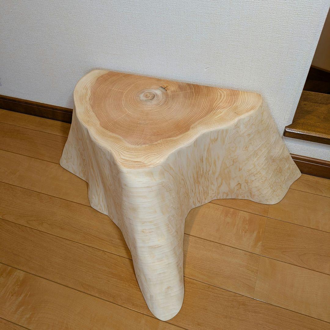 まな　天然檜　切り株　椅子　スツール　テーブル　高さ約25㎝