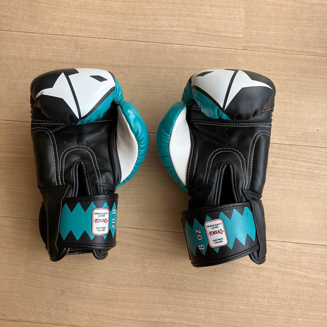レア　YOKKAO ボクシンググローブ 8oz ブラックブルー