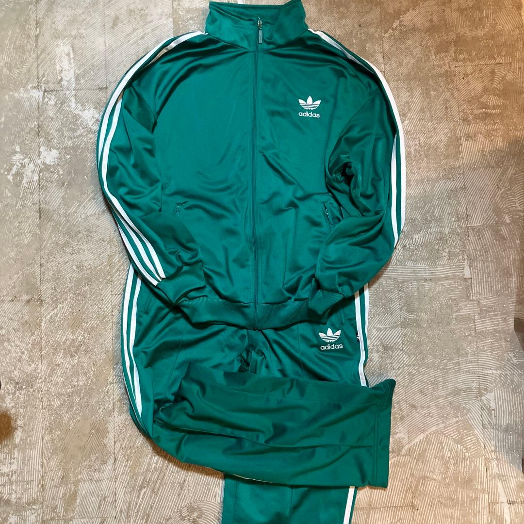 90s adidas トラックジャケット セットアップ グリーン アディダス