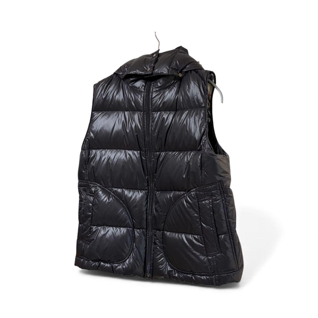 最終価格N-560 希少サイズ　バーバリーロンドン　ダウンベスト　ブラック　46