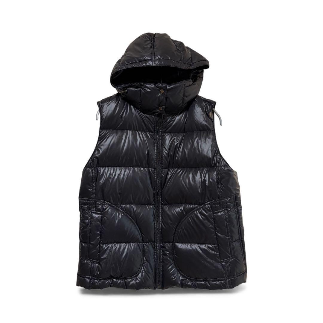 最終価格N-560 希少サイズ　バーバリーロンドン　ダウンベスト　ブラック　46