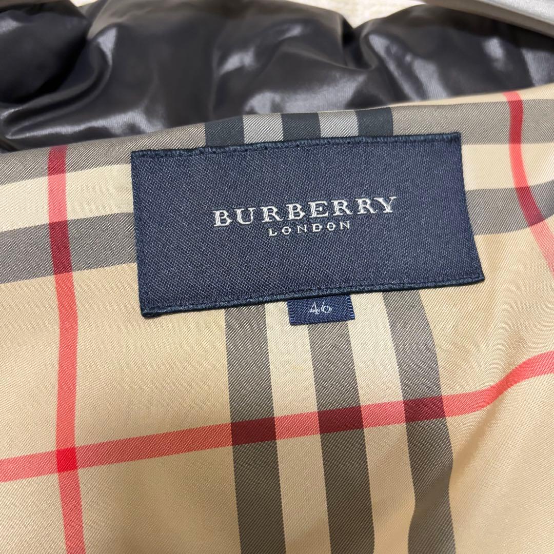 最終価格N-560 希少サイズ　バーバリーロンドン　ダウンベスト　ブラック　46