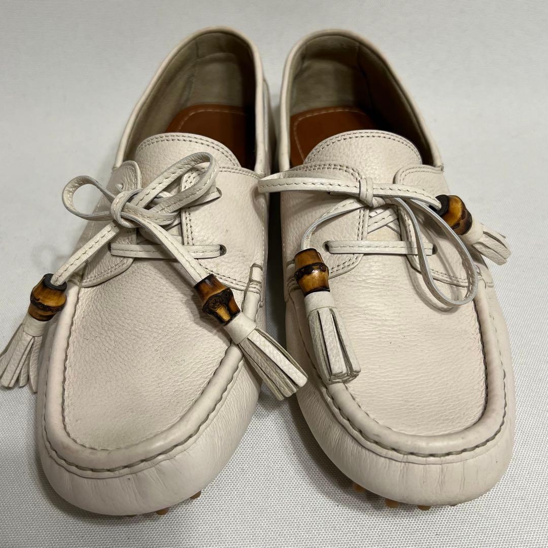 GUCCI ドライビングシューズ ローファー バンブータッセル 25.5cm