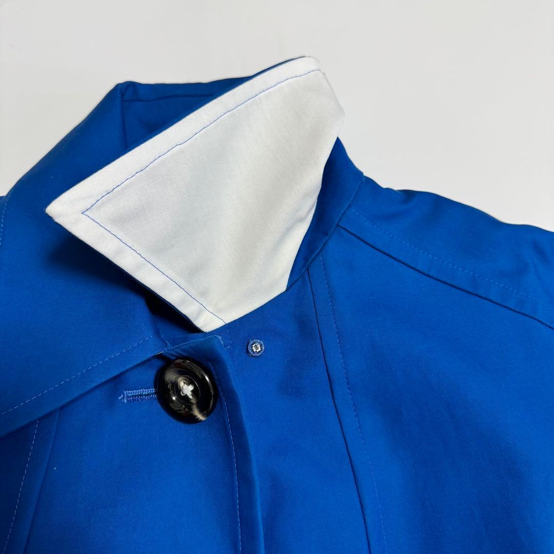 エンフォルド　enfold ステンカラーボックスコート　トレンチコート　青