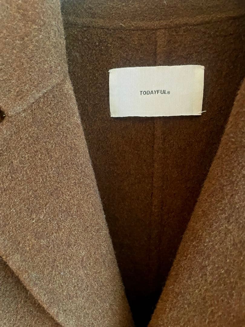 【m:m】todayful Wool Over Coat Dブラウン36