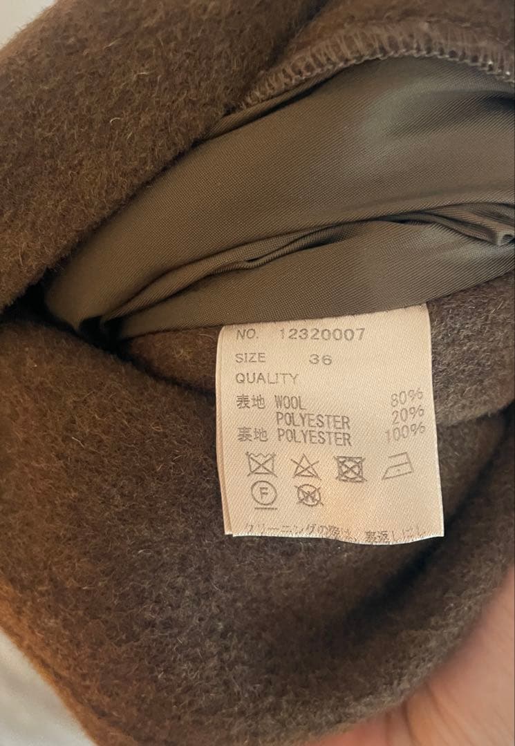 【m:m】todayful Wool Over Coat Dブラウン36