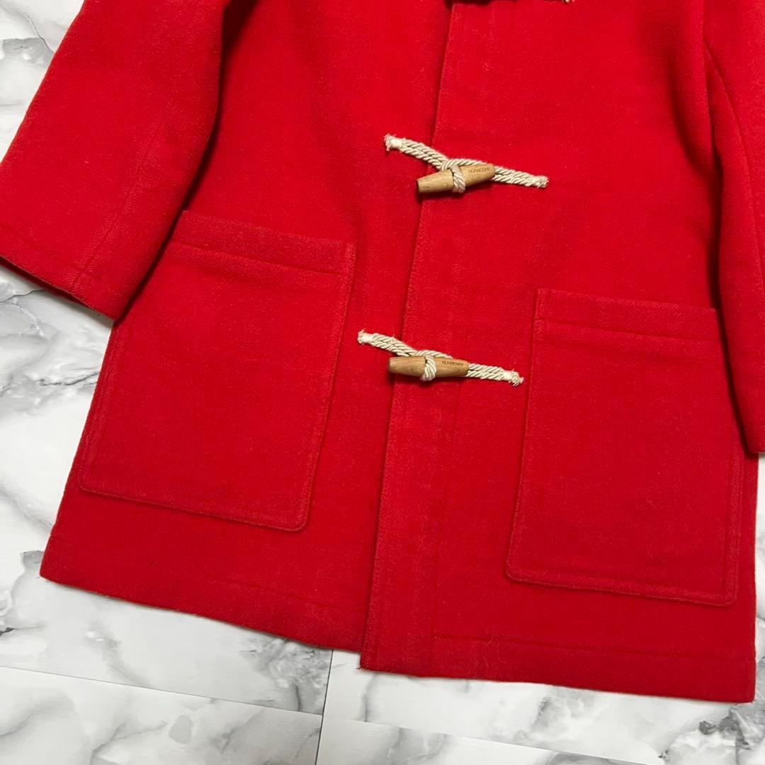 【美品】バーバリー　ダッフルコート　ノバチェック　裏地総柄　ロゴボタン　レッド