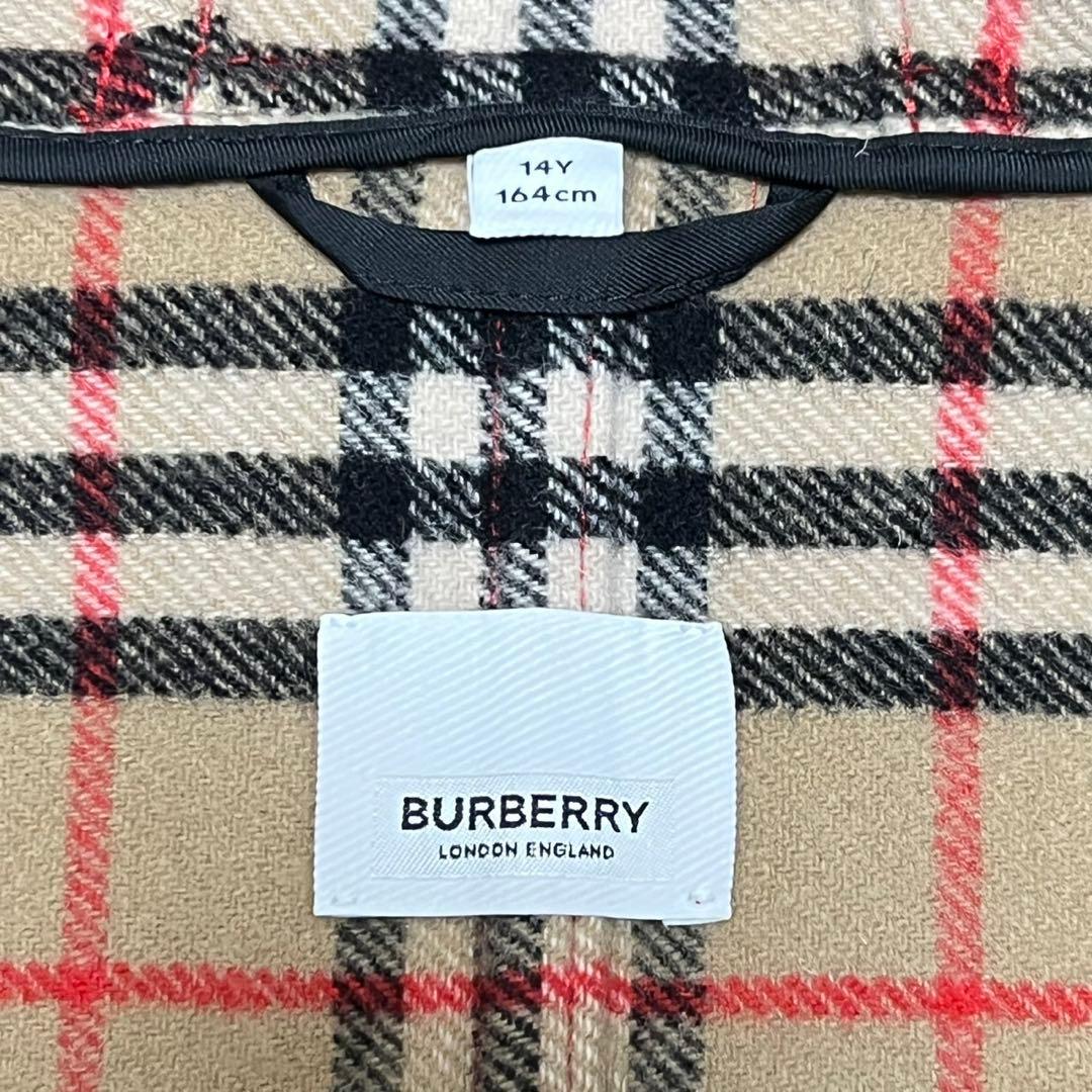 【美品】バーバリー　ダッフルコート　ノバチェック　裏地総柄　ロゴボタン　レッド