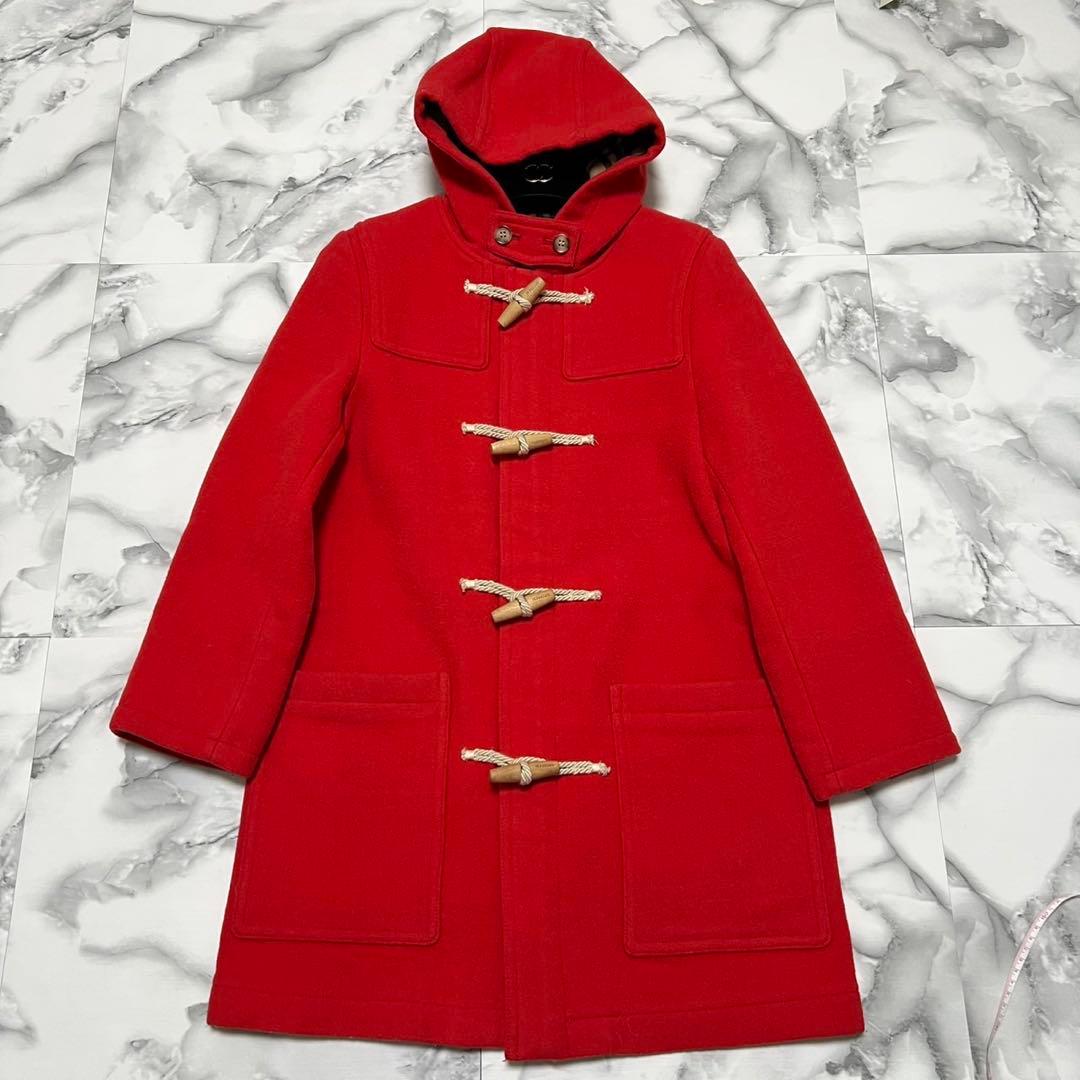 【美品】バーバリー　ダッフルコート　ノバチェック　裏地総柄　ロゴボタン　レッド