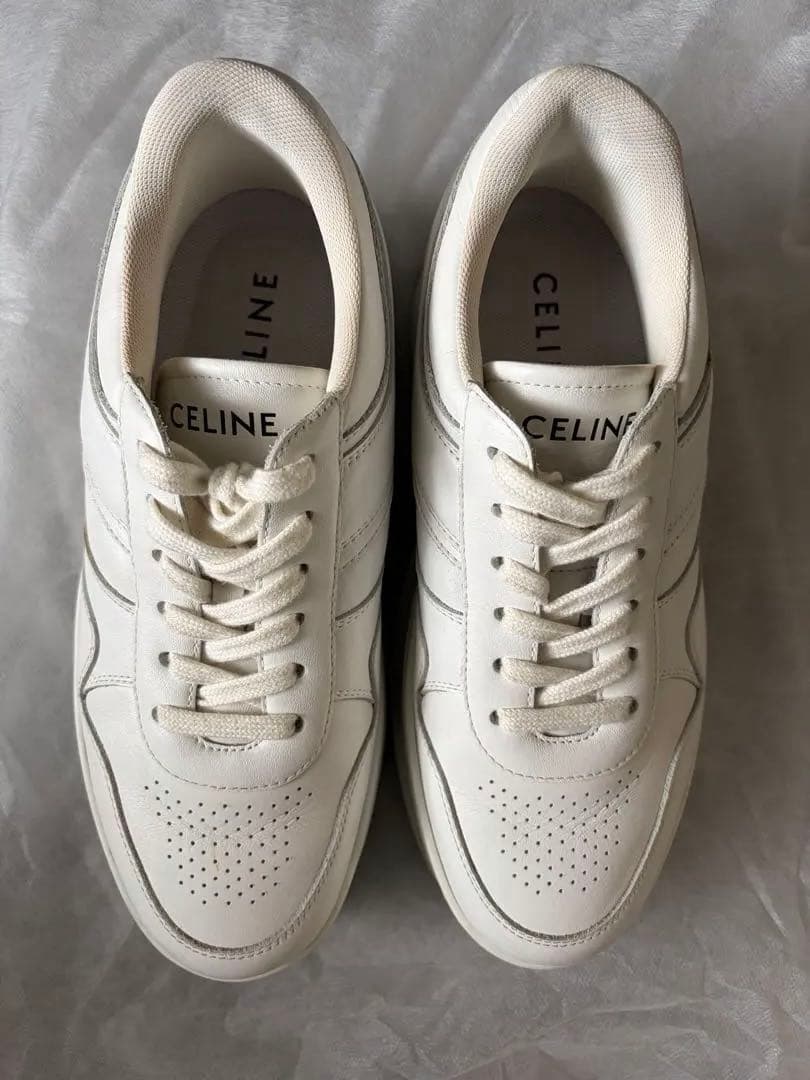 【即日配送♪】CELINE セリーヌ ブロックスニーカー ホワイト　38