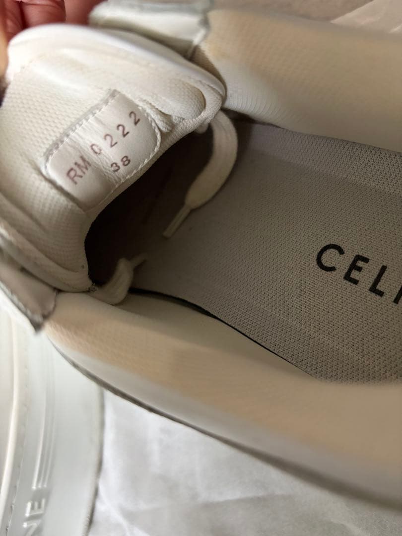 【即日配送♪】CELINE セリーヌ ブロックスニーカー ホワイト　38