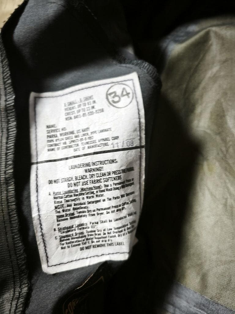 美品 米軍海軍 NWU/ECWCS ゴアテックスパーカー XS / XS