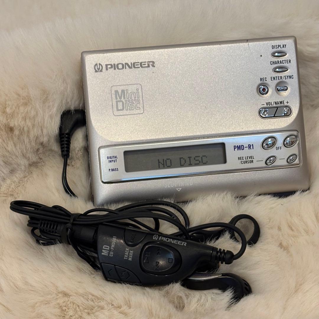 【美品】PIONEER PMD-R1ポータブルMDプレーヤー動作確認済リモコン付