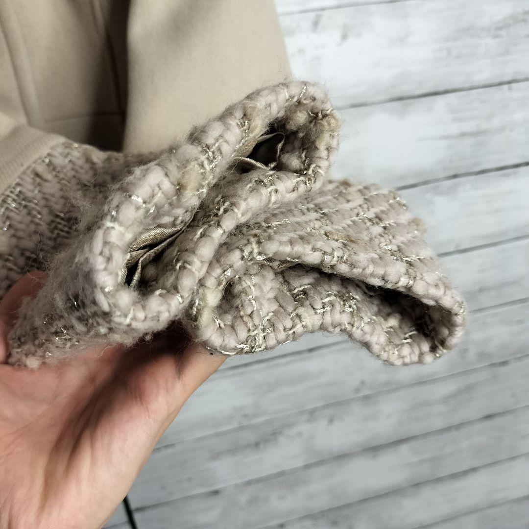 イタリア製 BLUMARINE ブルマリン ツイードジャケット 切り替え ウール