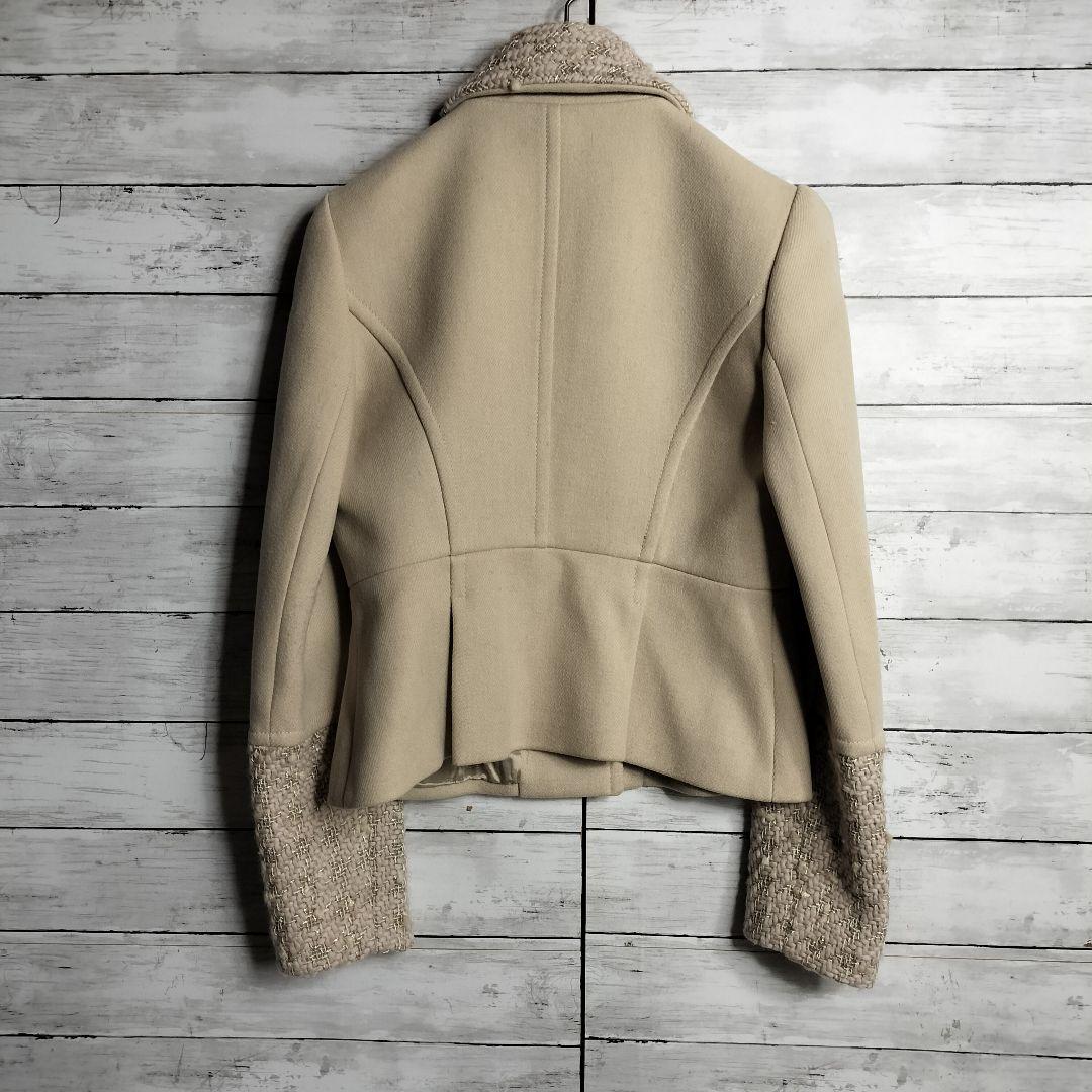 イタリア製 BLUMARINE ブルマリン ツイードジャケット 切り替え ウール