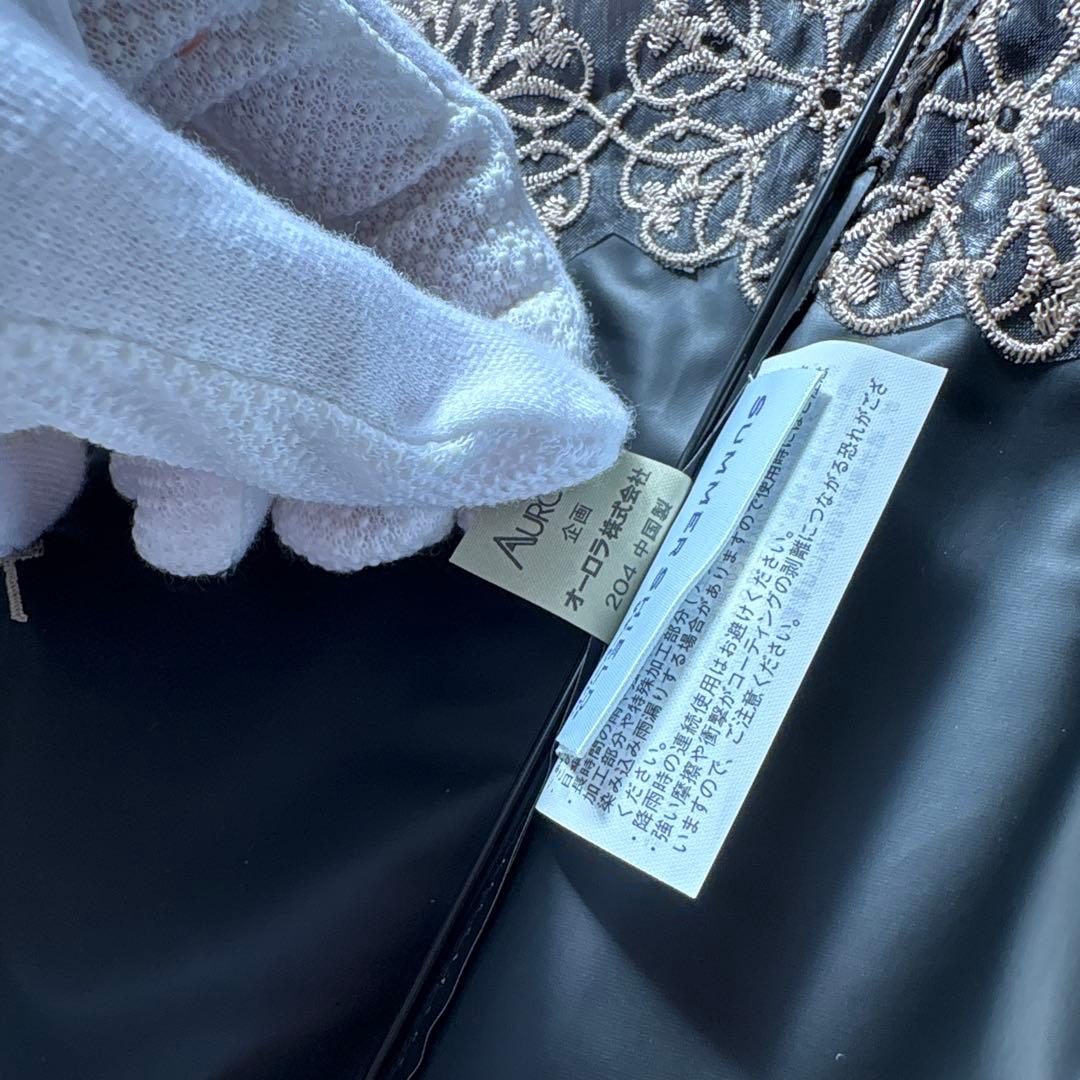 新品未使用 タグ付 YVES SAINT LAUREN ロゴ 刺繍 折傘 日傘