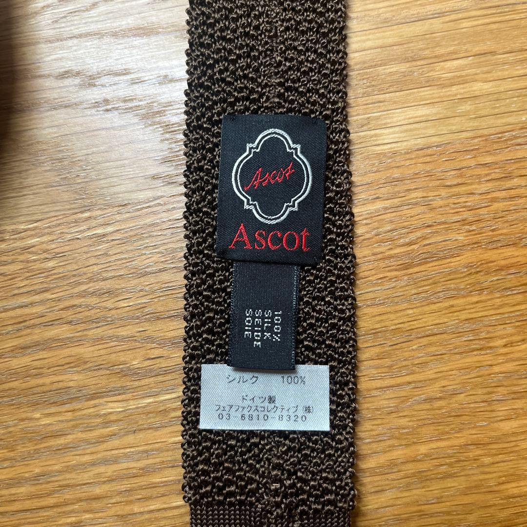 Ascot シルク ストライプ ネクタイ