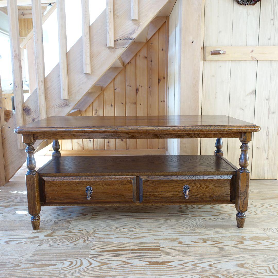 三越家具カントリーハウスブルージュ★引き出し付きセンターテーブル