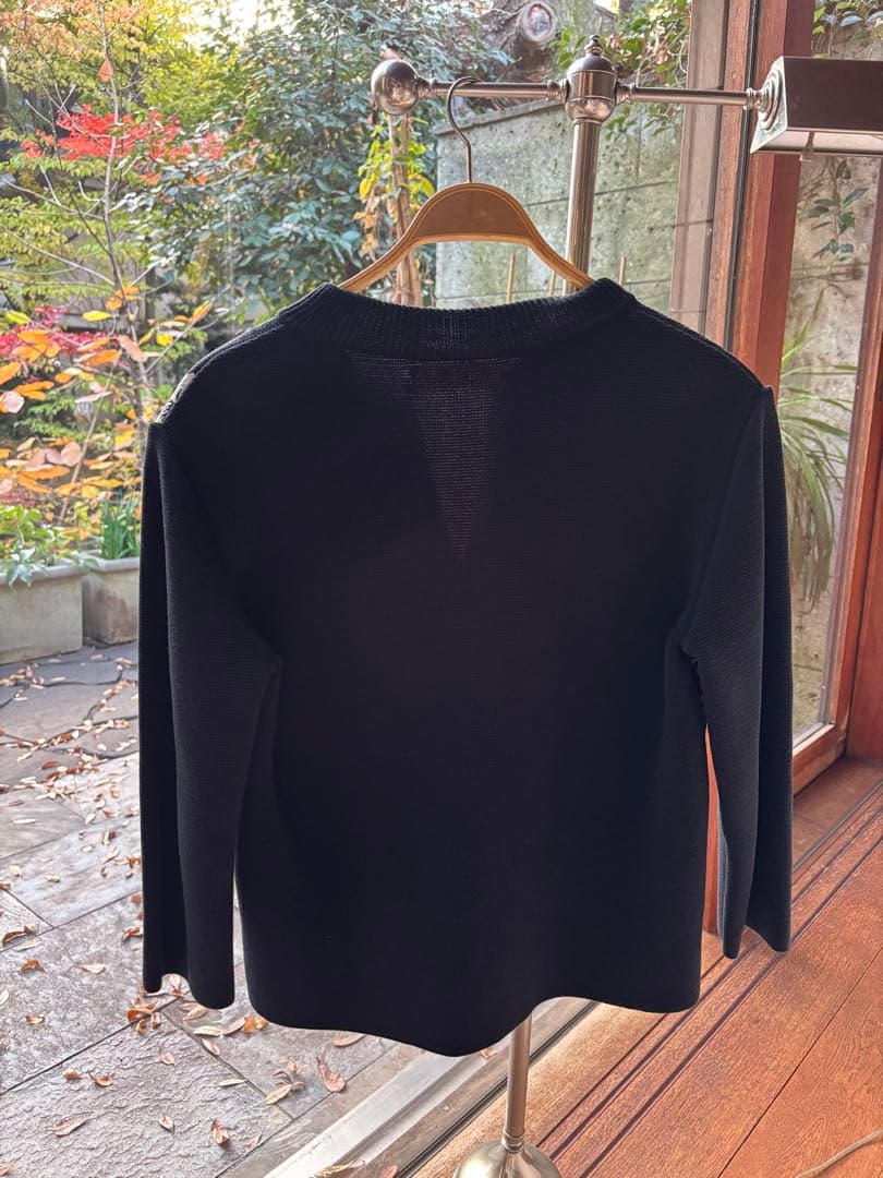 MARNI ノーカラージャケット ブラック 花柄刺繍