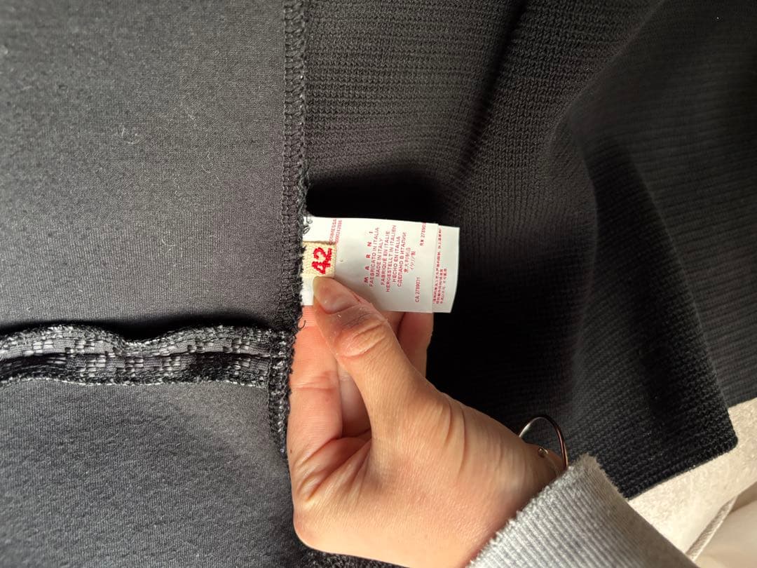 MARNI ノーカラージャケット ブラック 花柄刺繍