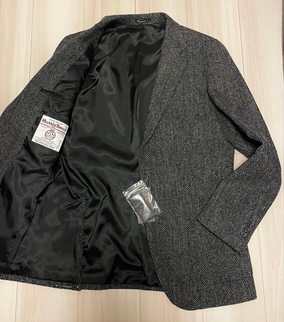【SALE‼️】ハリスツイード　ヘリンボーン テーラードジャケット　S
