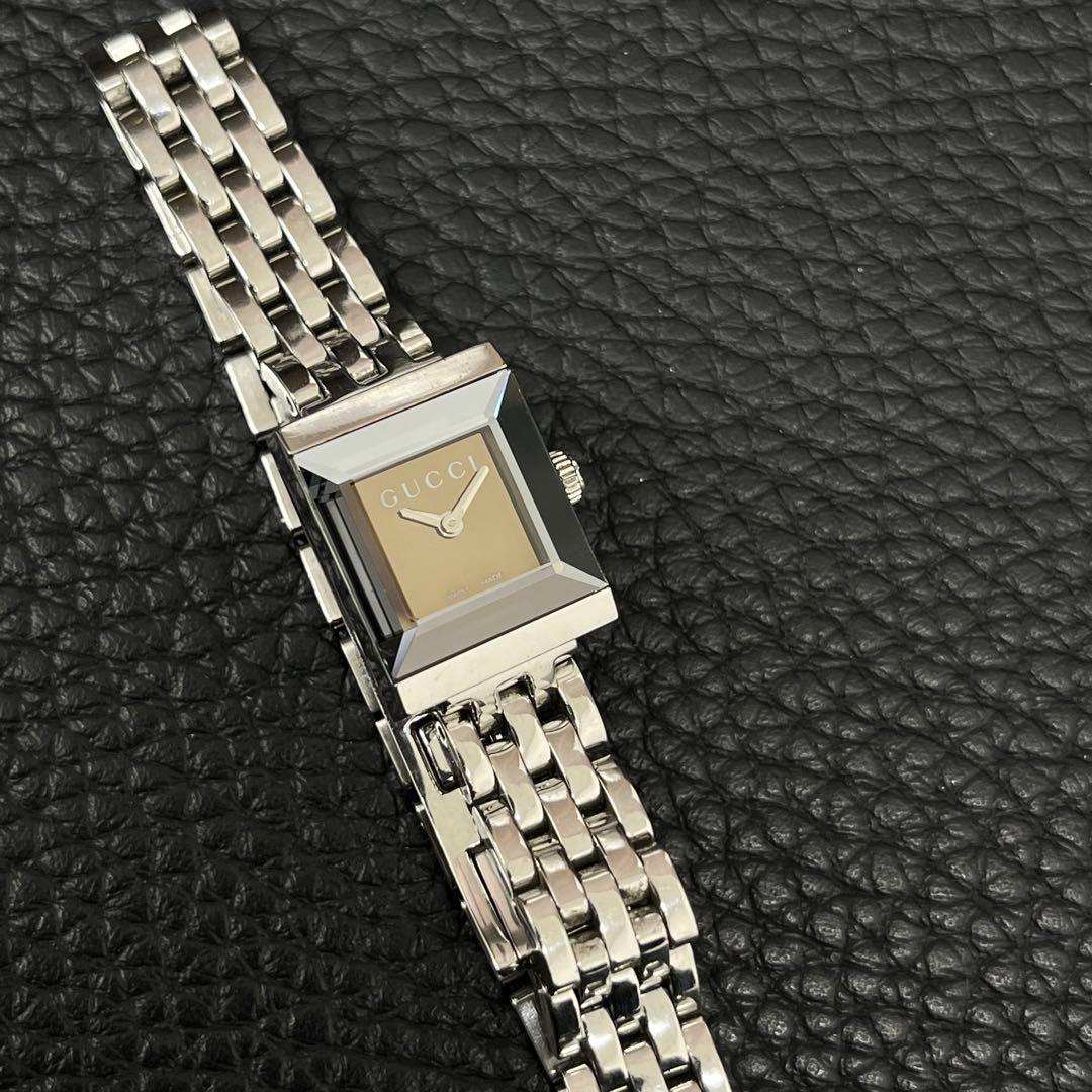 (B122512) GUCCI Gフレーム 128.5 腕時計 箱付き クォーツ