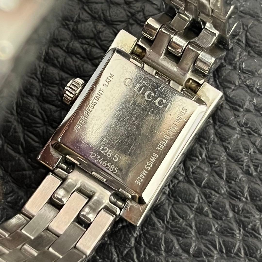 (B122512) GUCCI Gフレーム 128.5 腕時計 箱付き クォーツ