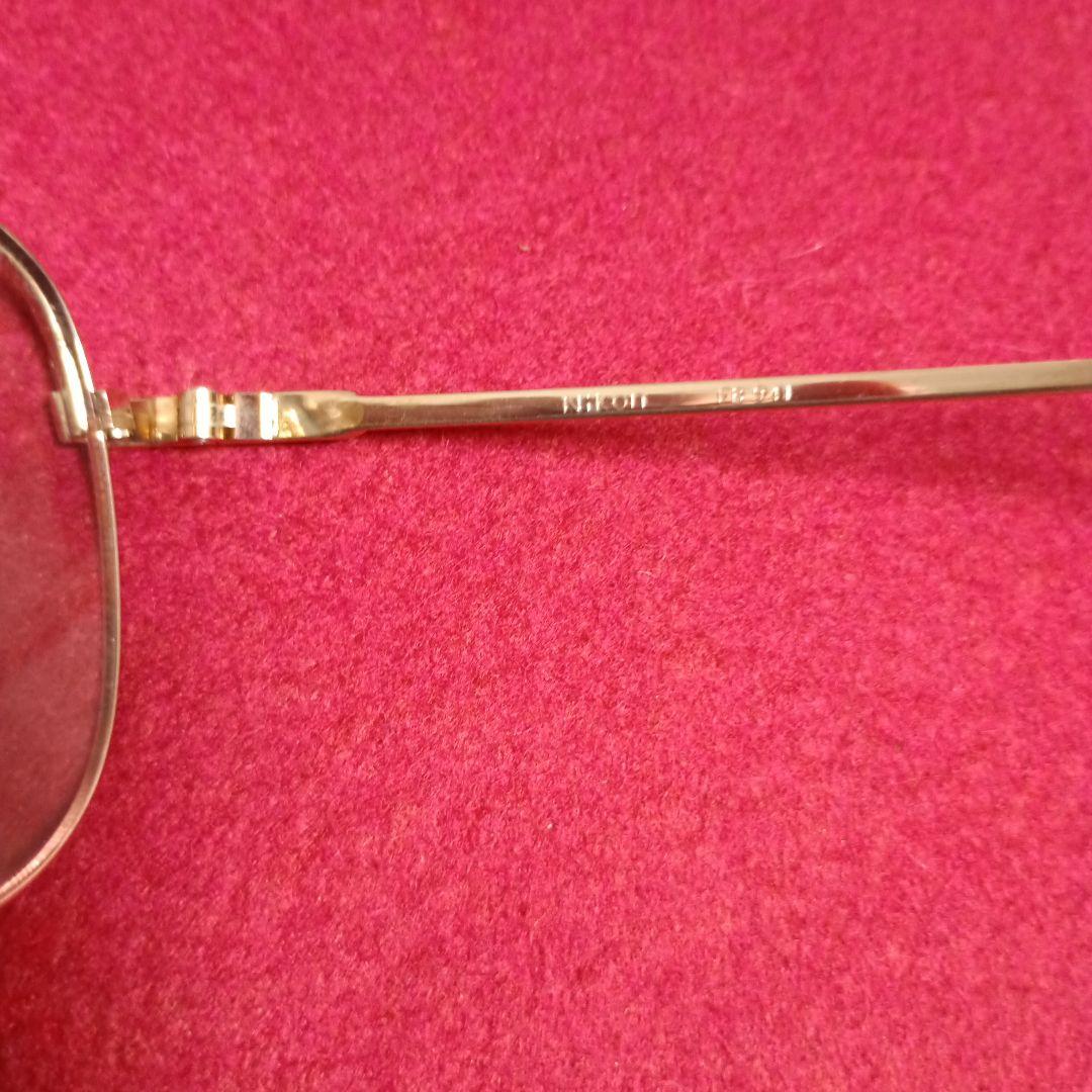 新品　未使用　nikon ゴールド 四角形フレーム メガネ