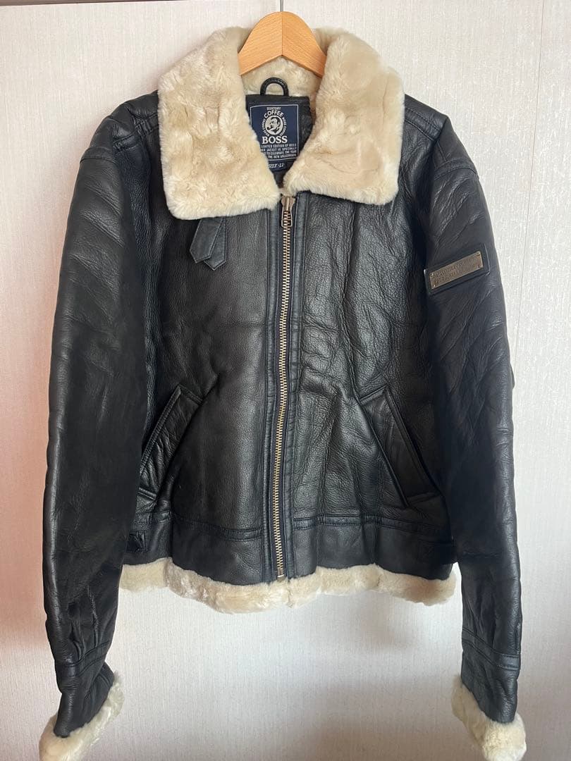 専用　BOSS ムートンジャケット　B-3 牛革　2000年　LL