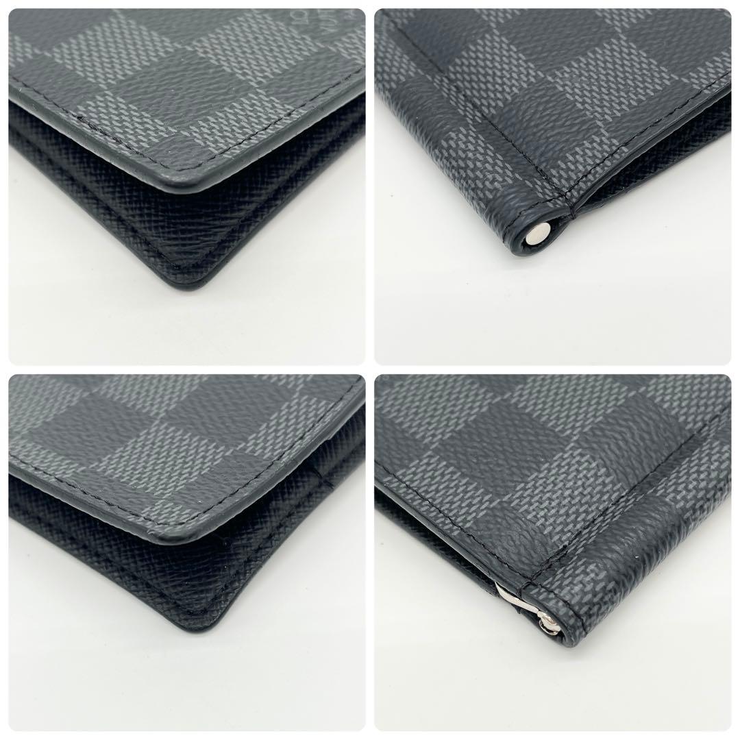 【美品】ルイヴィトン　ポルトフォイユパンス　マネークリップ　ダミエグラフィット